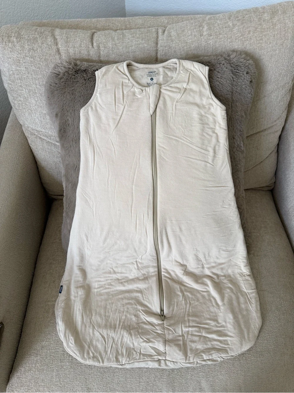 Halo SuperSoft Sleepsack - Sage and Oat, size Medium (6-12m)
